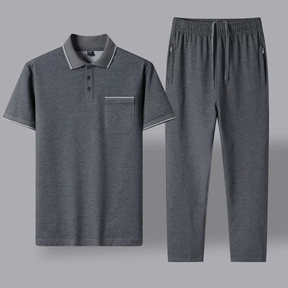 Conjunto De Polo Para Hombre De 2 Piezas Elegante