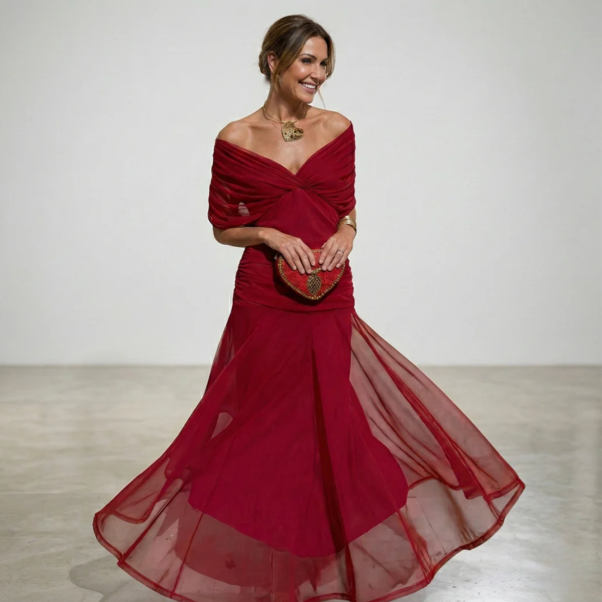 Luisa | Vestido largo elegante con escote en V que realza la silueta