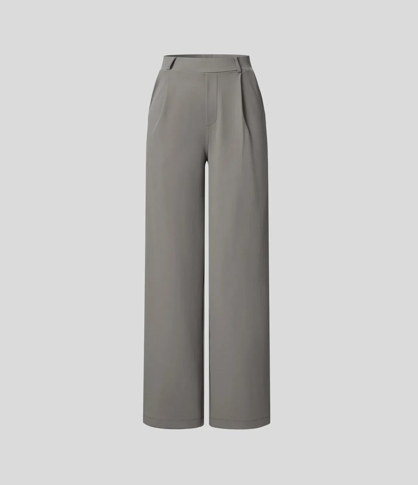 Pantalón Elegante Pierna Ancha De Tiro Alto Mujer
