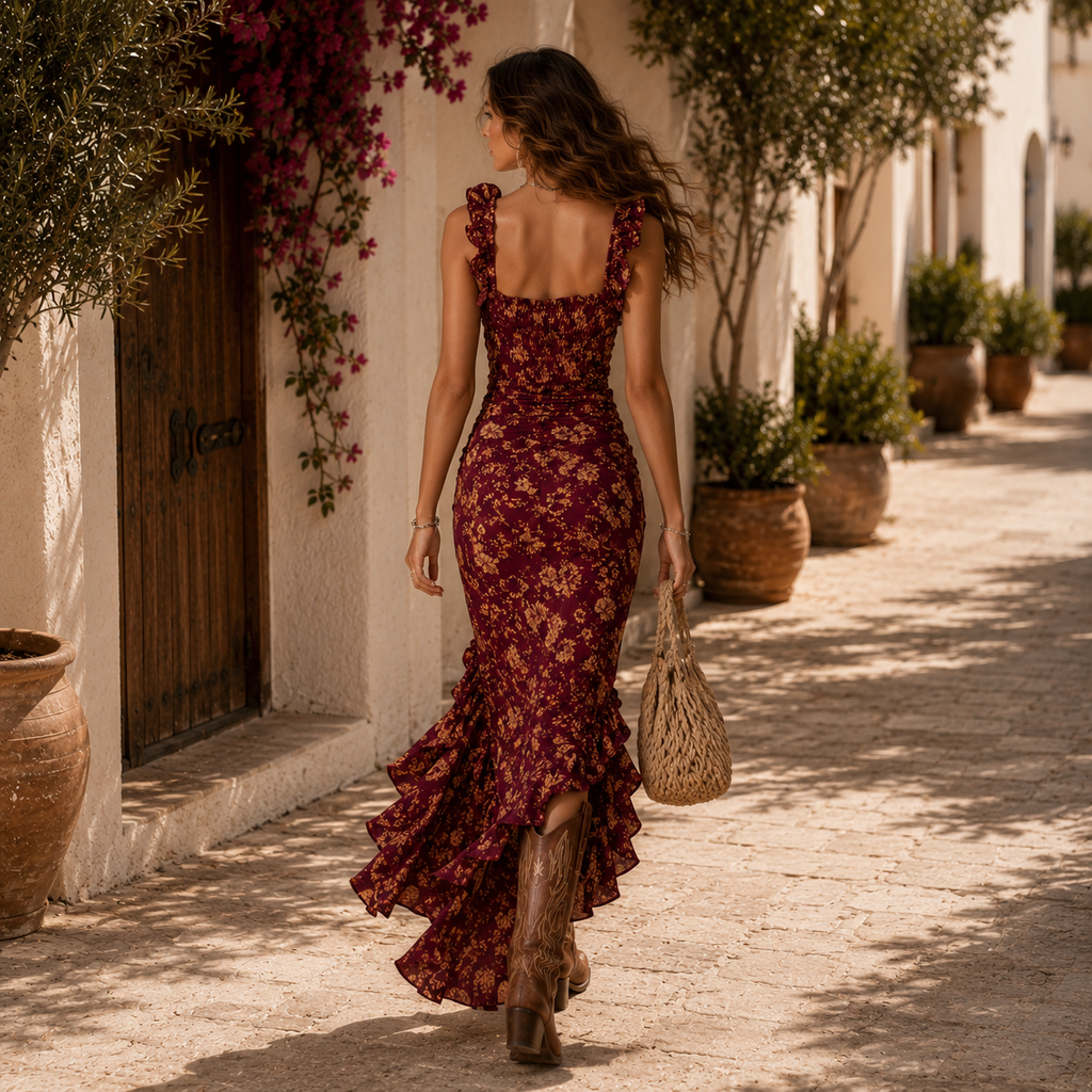 Inés | Vestido Maxi Boho Ligero