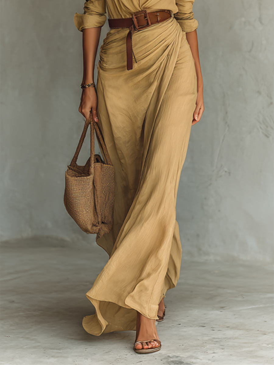 LUNA™ | Vestido Arena Dorada