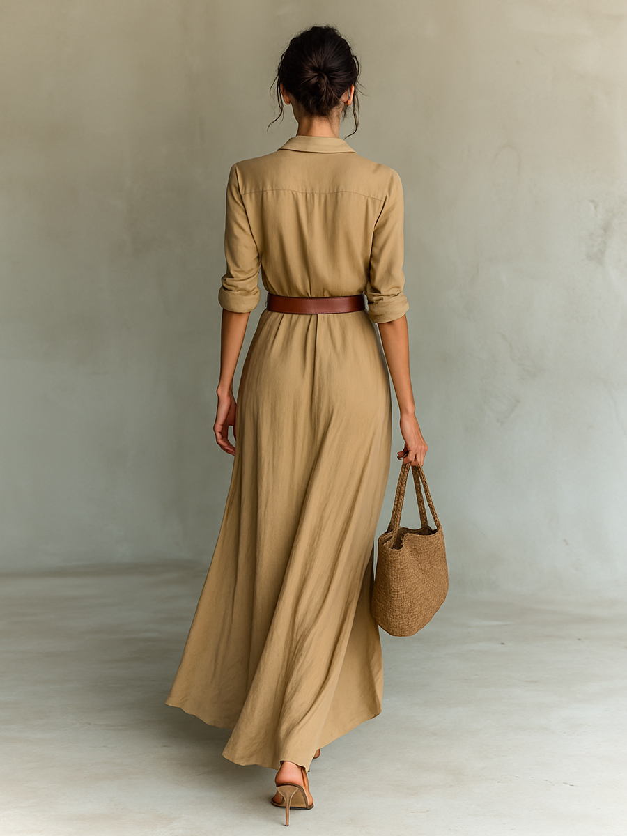 LUNA™ | Vestido Arena Dorada